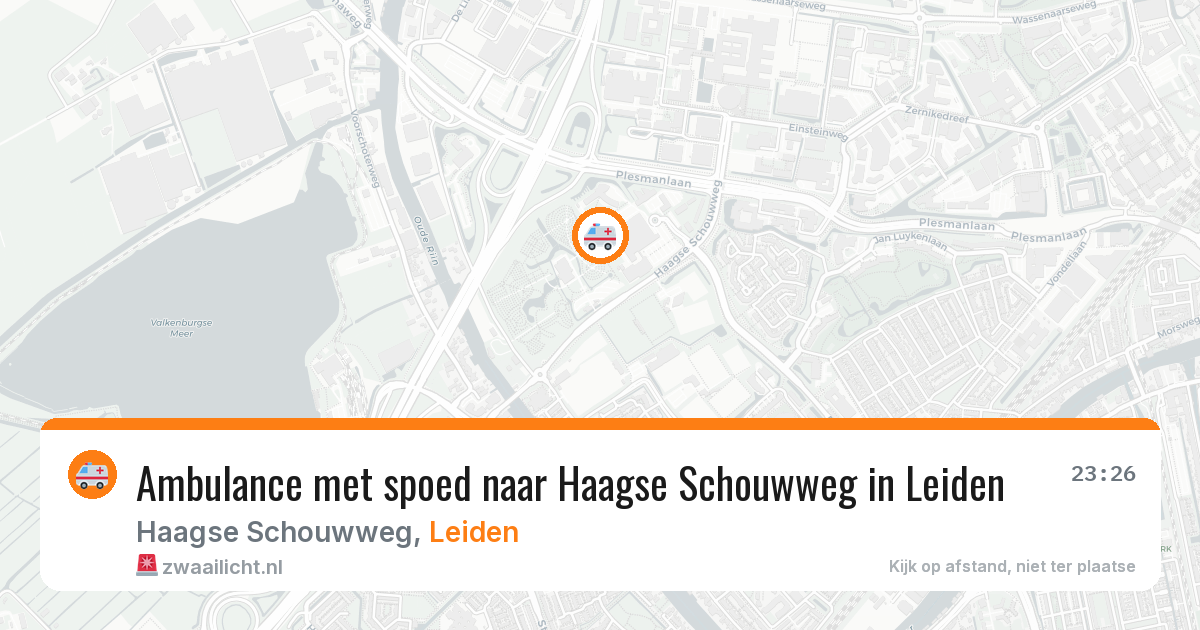 Ambulance met spoed naar Haagse Schouwweg in Leiden — 31 jul 2026