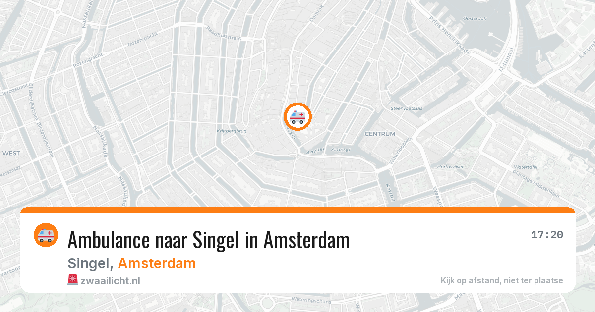 Ambulance naar Singel in Amsterdam — 2 aug 2026