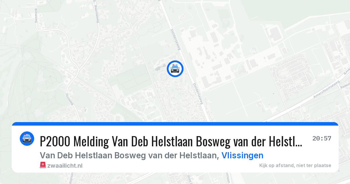 P2000 Melding Van Deb Helstlaan Bosweg van der Helstlaan, Vlissingen — 2 feb 2026