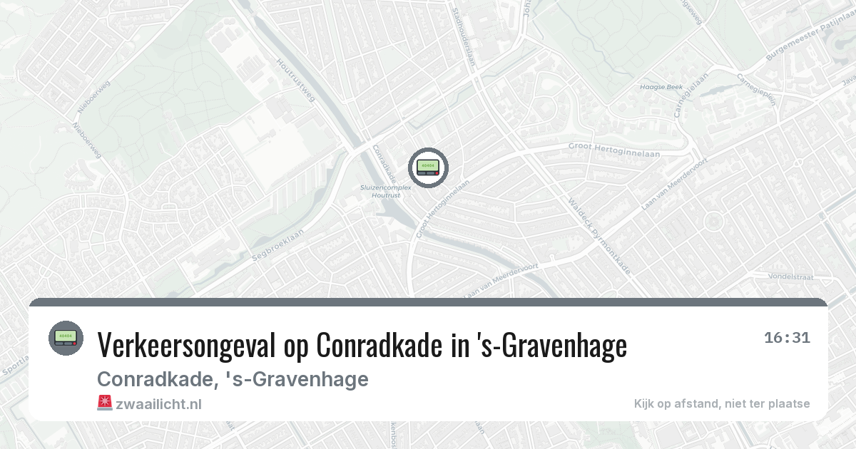 Verkeersongeval op Conradkade in 's-Gravenhage — 13 feb 2026