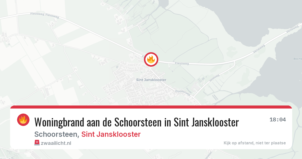 Woningbrand aan de Schoorsteen in Sint Jansklooster — 4 mrt 2026