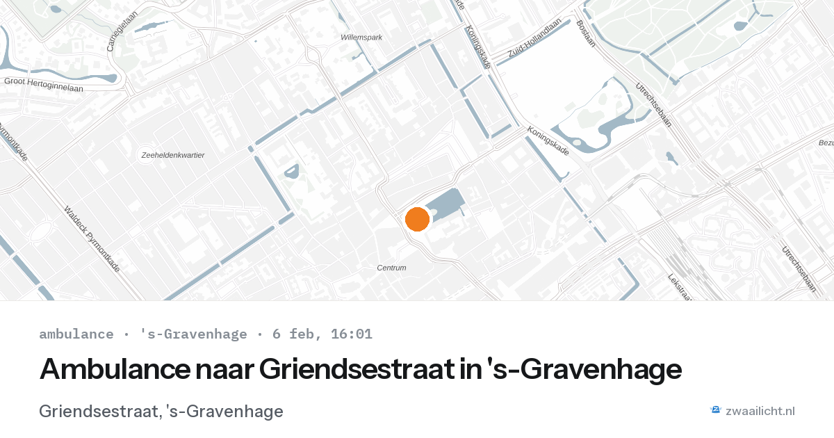Ambulance naar Griendsestraat in 's-Gravenhage — 6 feb 2026