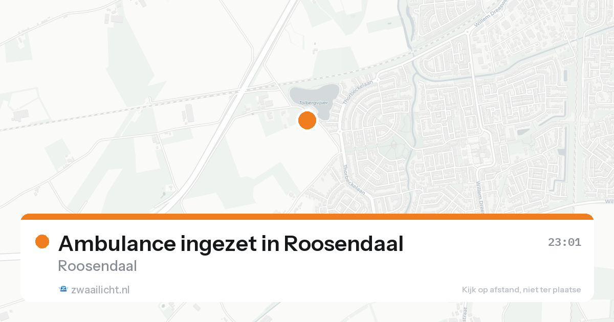 Ambulance ingezet in Roosendaal — 24 aug 2026