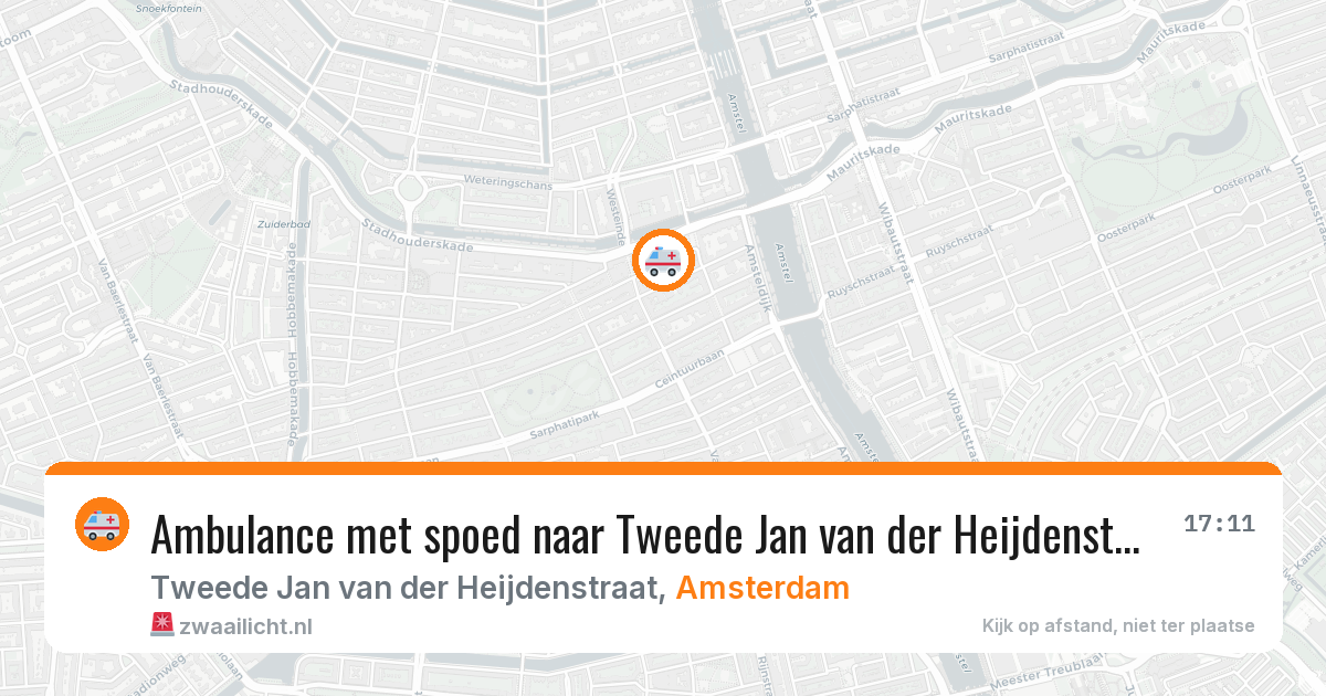 Ambulance met spoed naar Tweede Jan van der Heijdenstraat in Amsterdam — 23 jun 2026