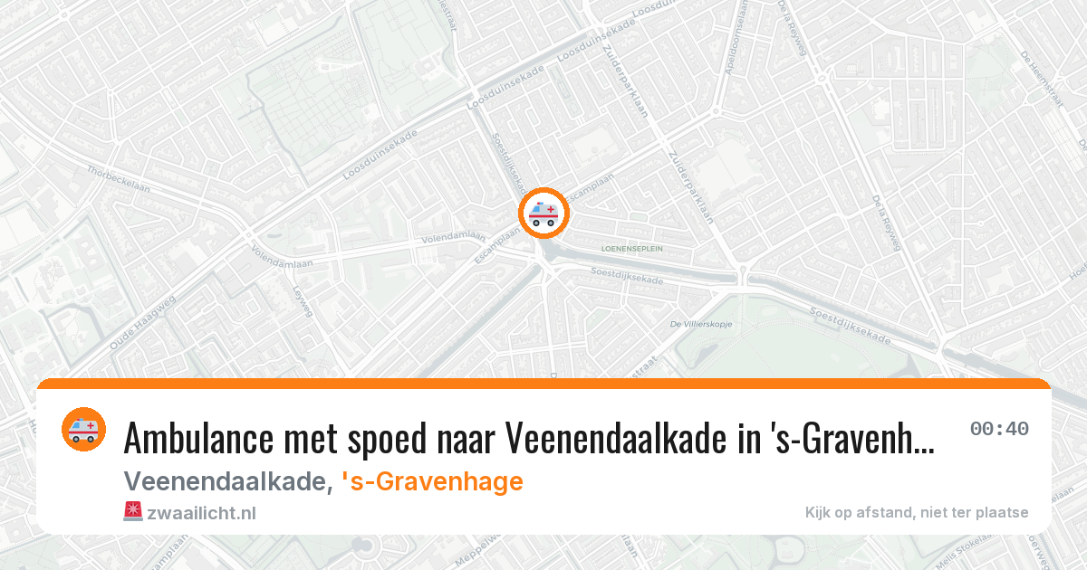 Ambulance met spoed naar Veenendaalkade in 's-Gravenhage — 19 jun 2026