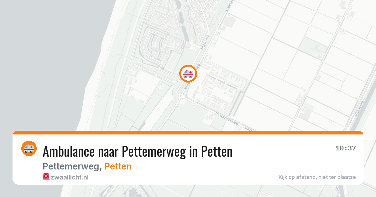 Ambulance naar Pettemerweg in Petten — 8 jul 2026