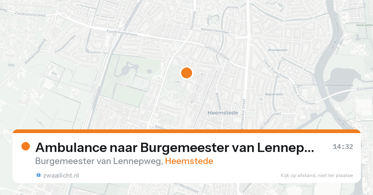 Ambulance naar Burgemeester van Lennepweg in Heemstede — 18 aug 2026
