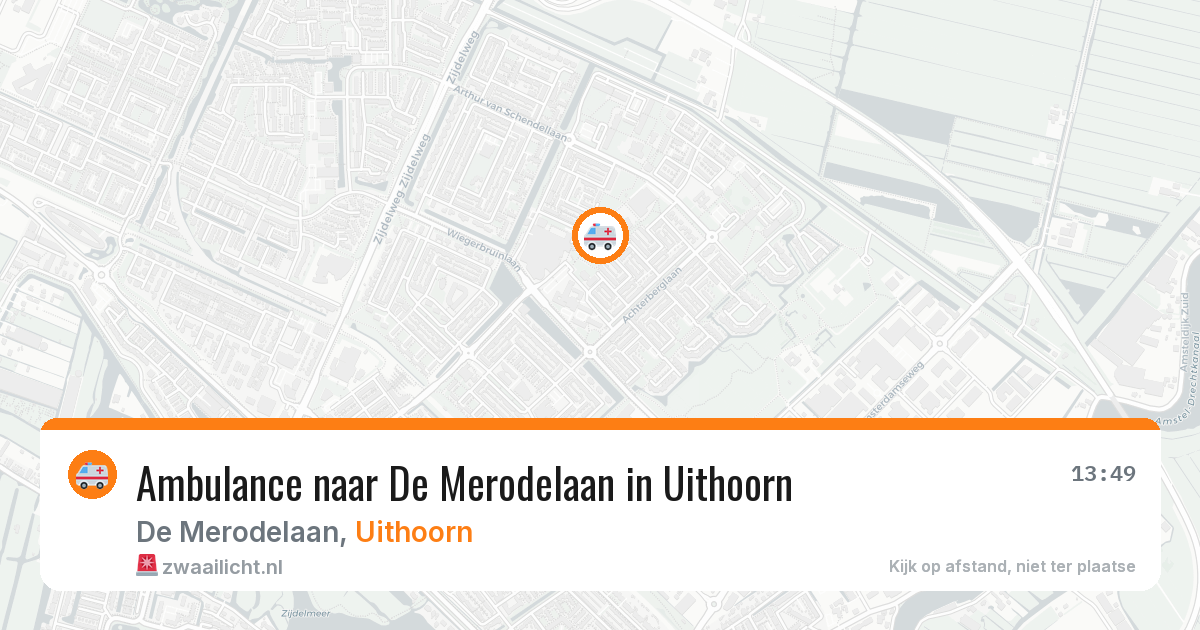 Ambulance naar De Merodelaan in Uithoorn — 18 jul 2026
