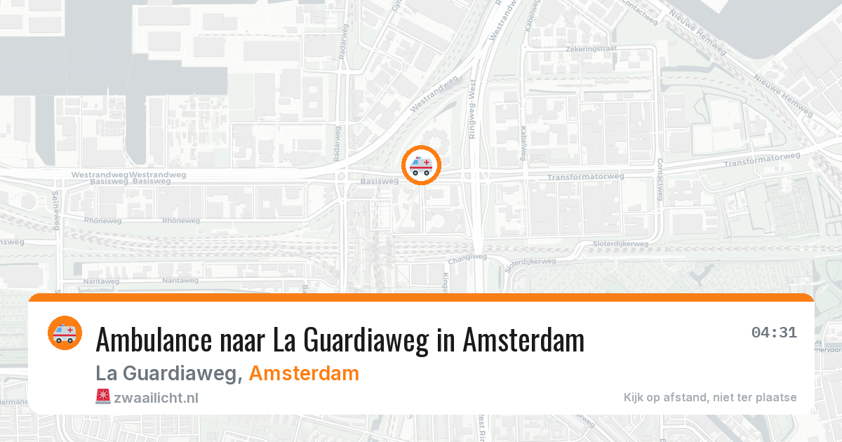 Ambulance naar La Guardiaweg in Amsterdam — 11 mei 2026