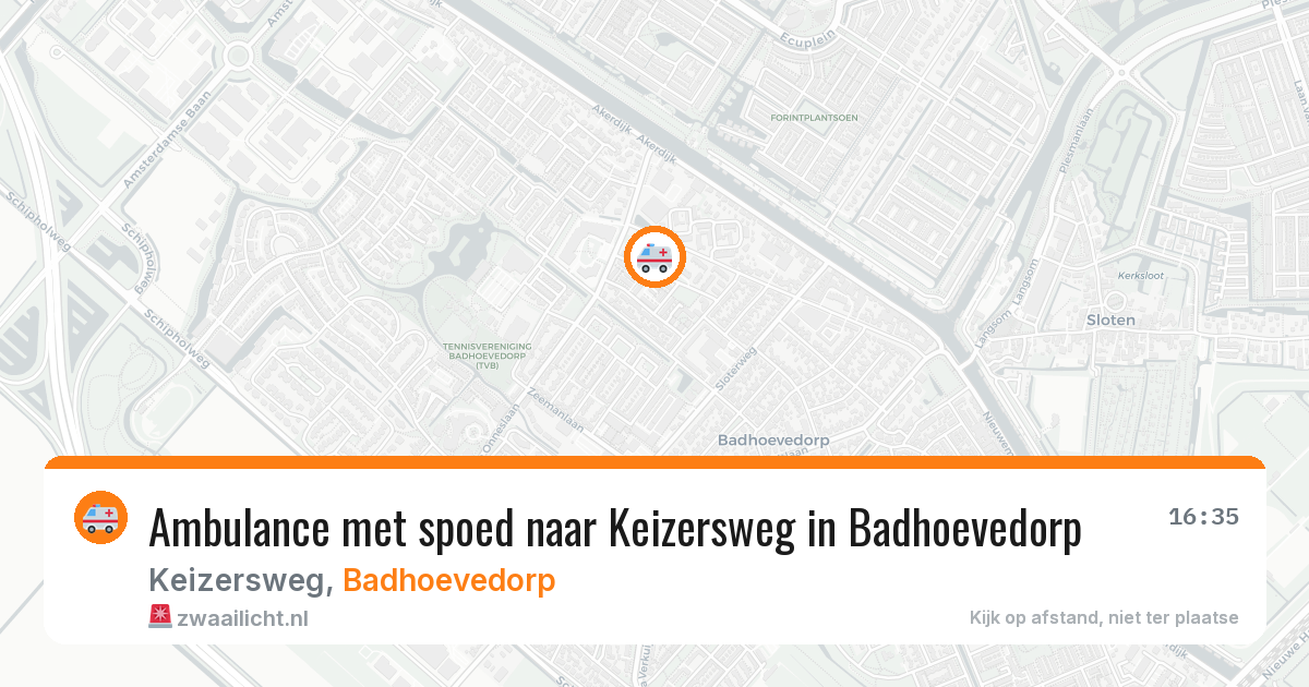 Ambulance met spoed naar Keizersweg in Badhoevedorp — 24 mrt 2026