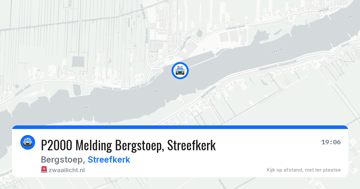 P2000 Melding Bergstoep, Streefkerk — 22 mei 2026