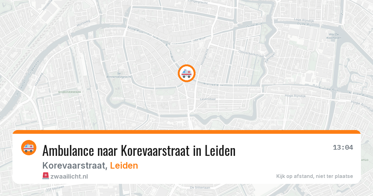 Ambulance naar Korevaarstraat in Leiden — 26 mei 2026
