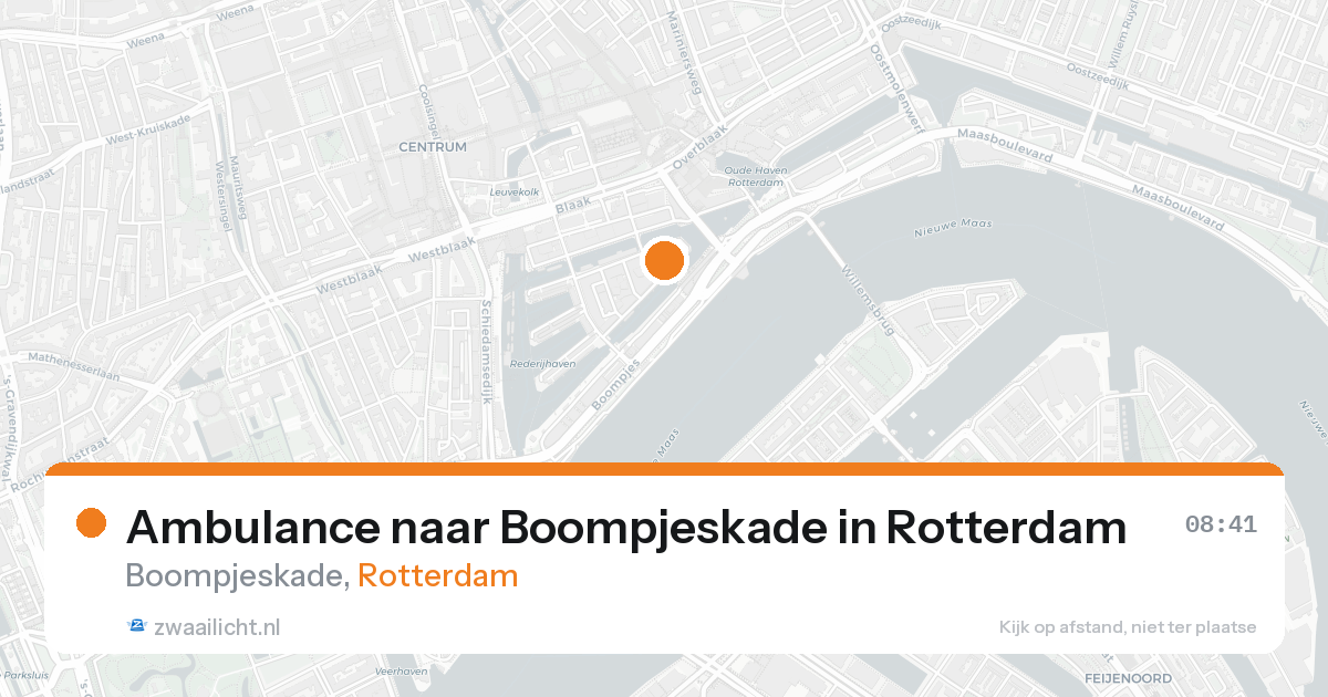 Ambulance naar Boompjeskade in Rotterdam — 25 aug 2026