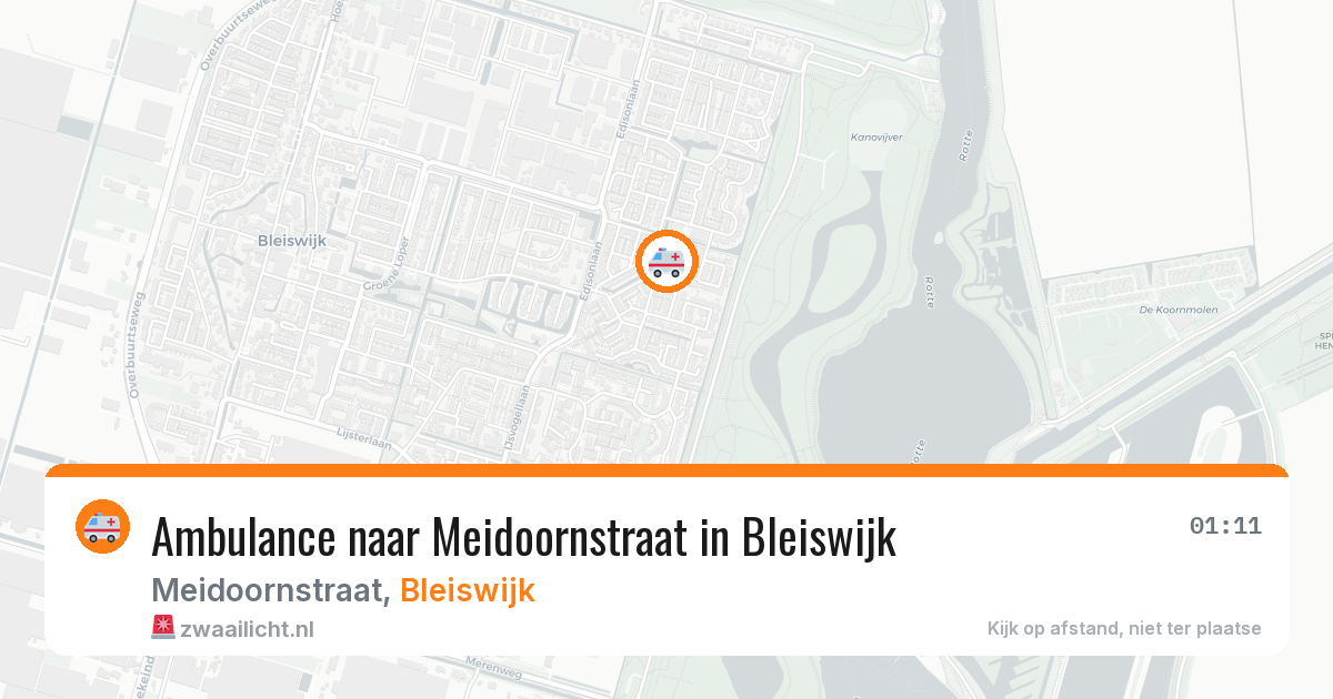 Ambulance naar Meidoornstraat in Bleiswijk — 1 jun 2026