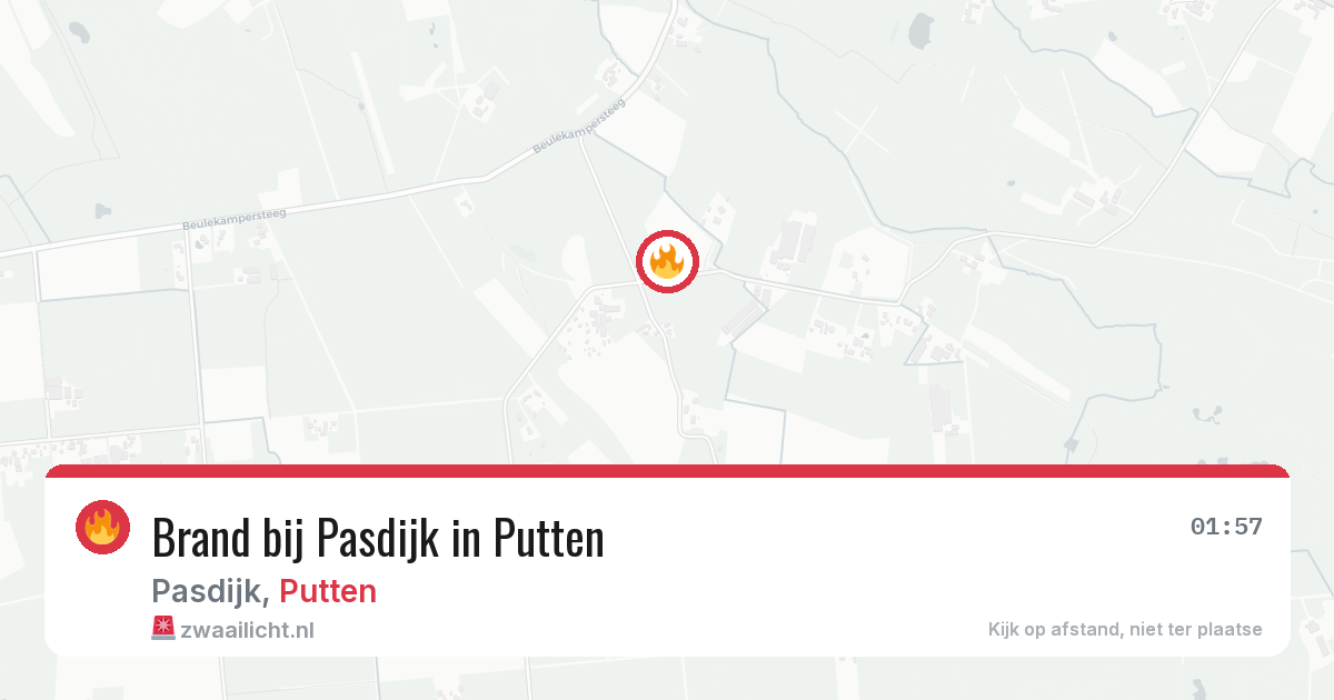 Brand bij Pasdijk in Putten — 19 jun 2026