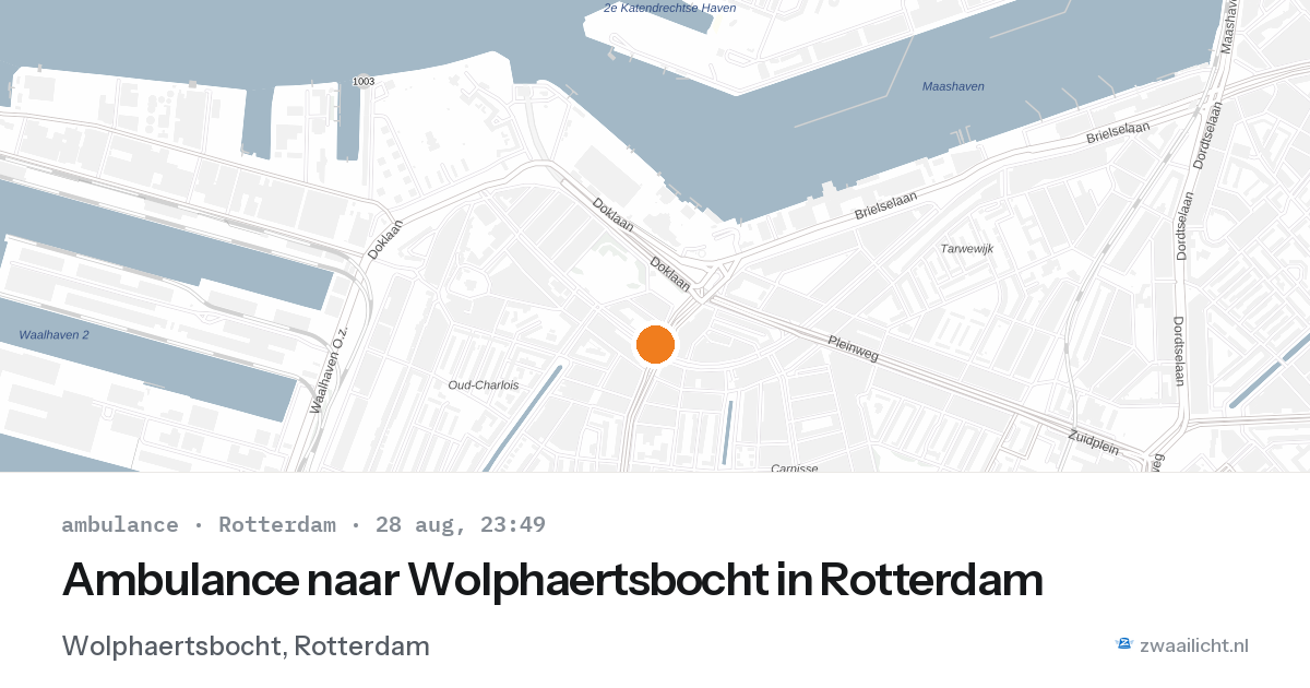 Ambulance naar Wolphaertsbocht in Rotterdam — 28 aug 2026