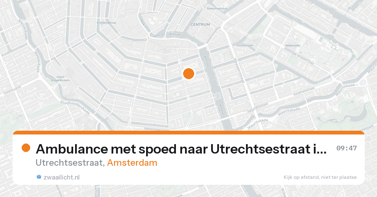 Ambulance met spoed naar Utrechtsestraat in Amsterdam — 16 jun 2026
