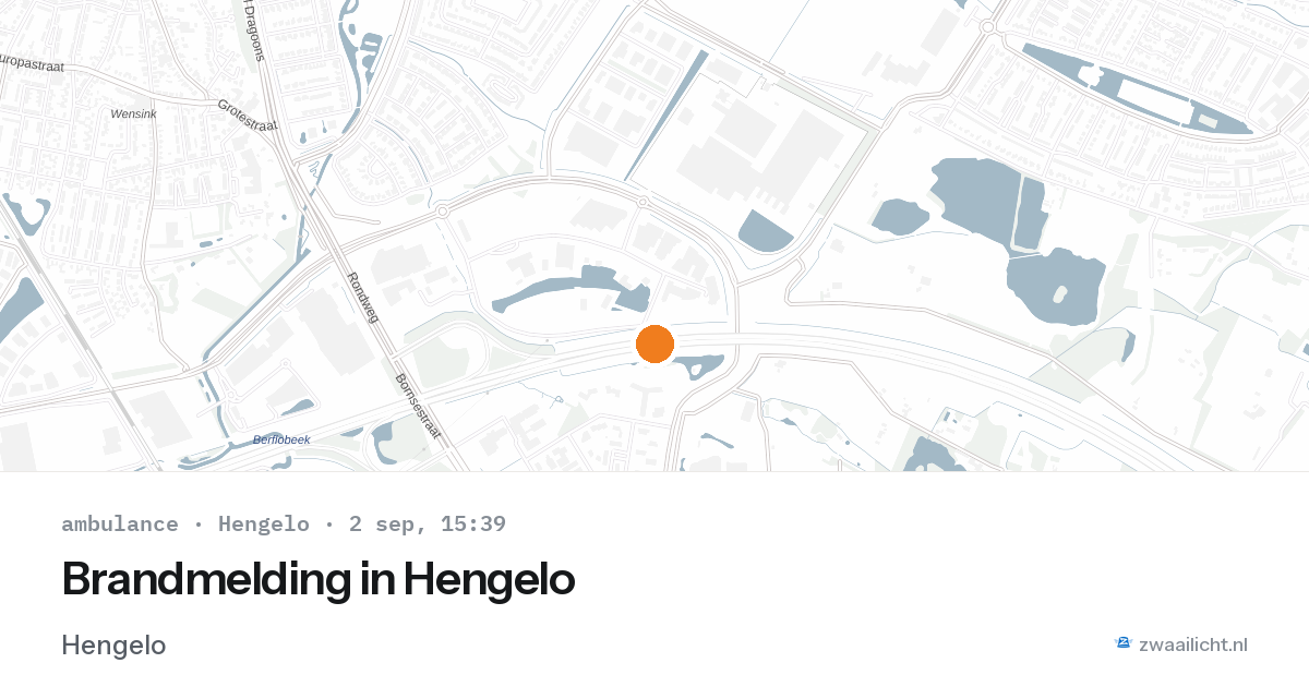 Brandmelding in Hengelo — 2 sep 2026