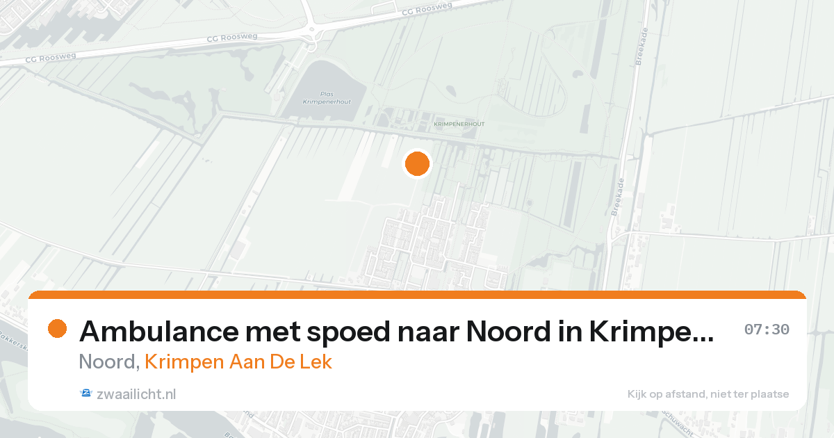 Ambulance met spoed naar Noord in Krimpen Aan De Lek — 31 jan 2026