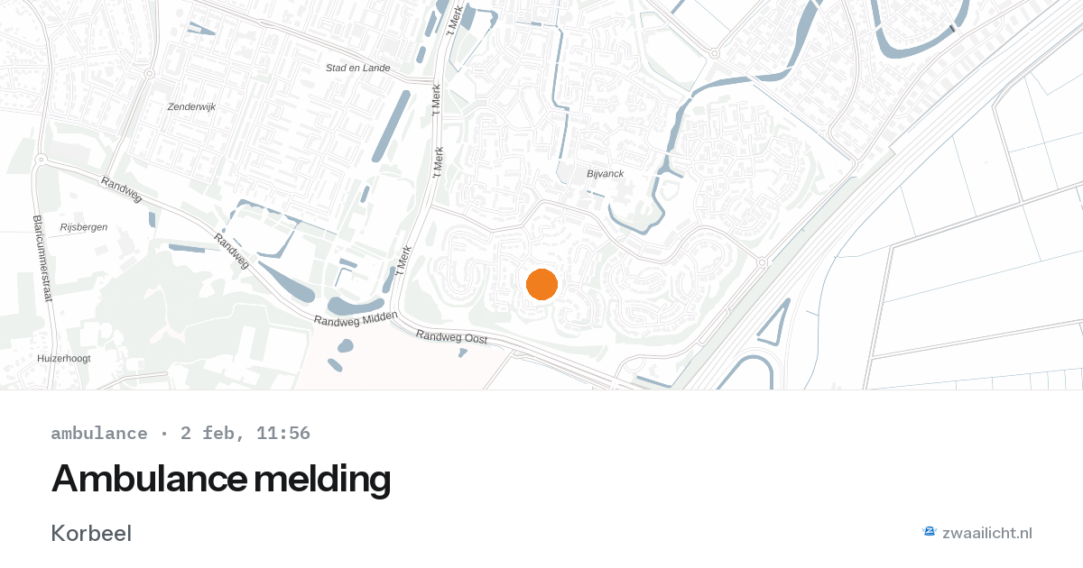 Ambulance melding — 2 feb 2026