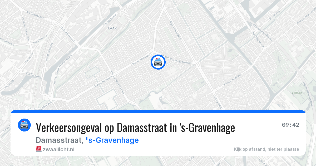 Verkeersongeval op Damasstraat in 's-Gravenhage — 5 mei 2026