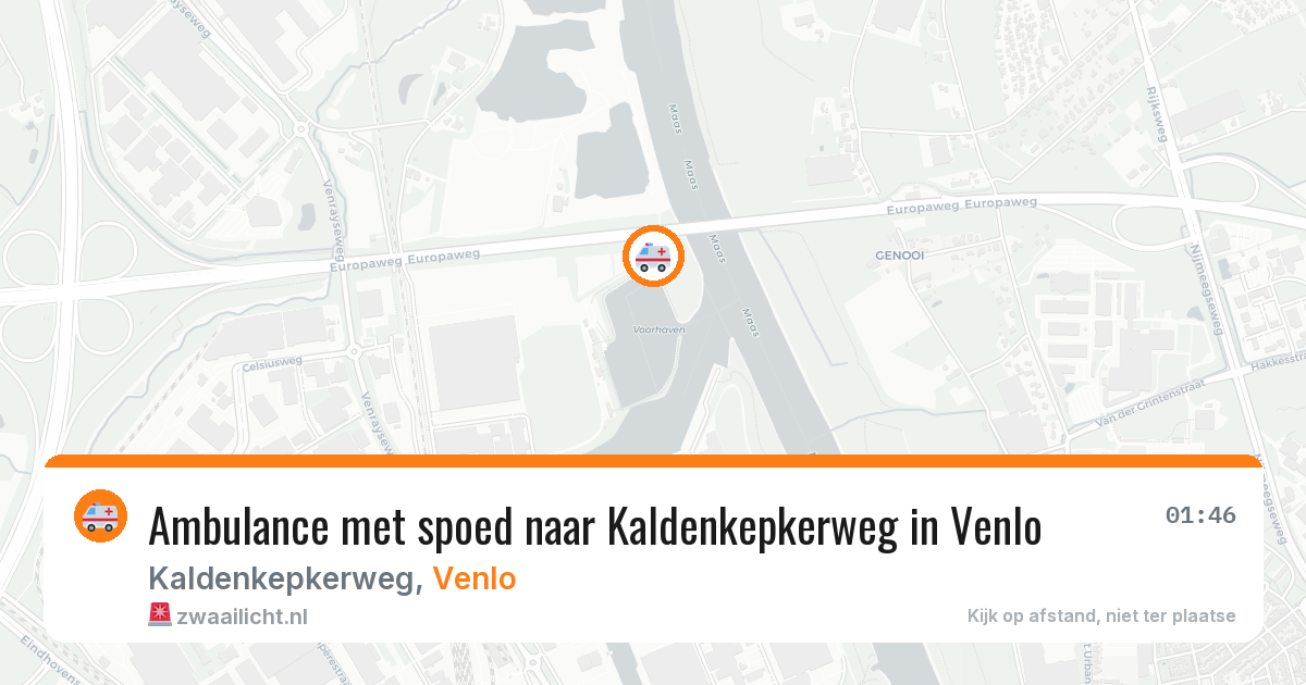Ambulance met spoed naar Kaldenkepkerweg in Venlo — 1 jul 2026