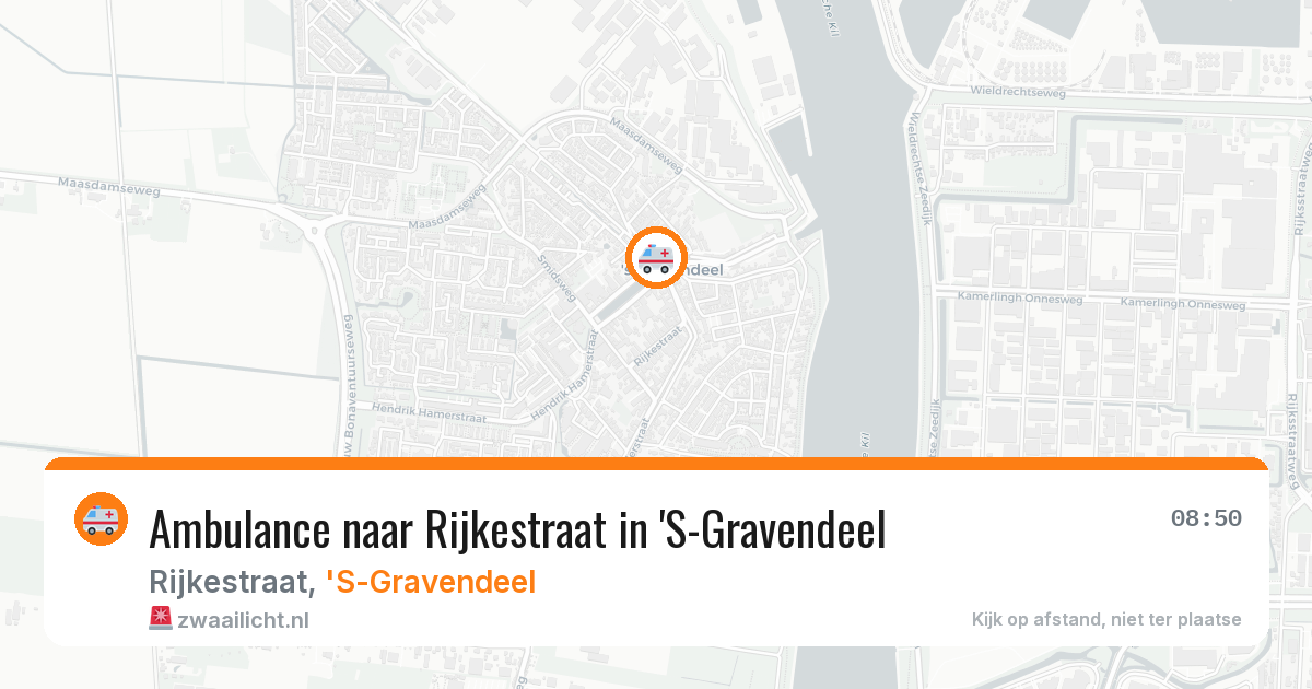 Ambulance naar Rijkestraat in 'S-Gravendeel — 8 jul 2026