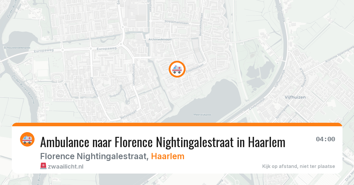 Ambulance naar Florence Nightingalestraat in Haarlem — 5 aug 2026