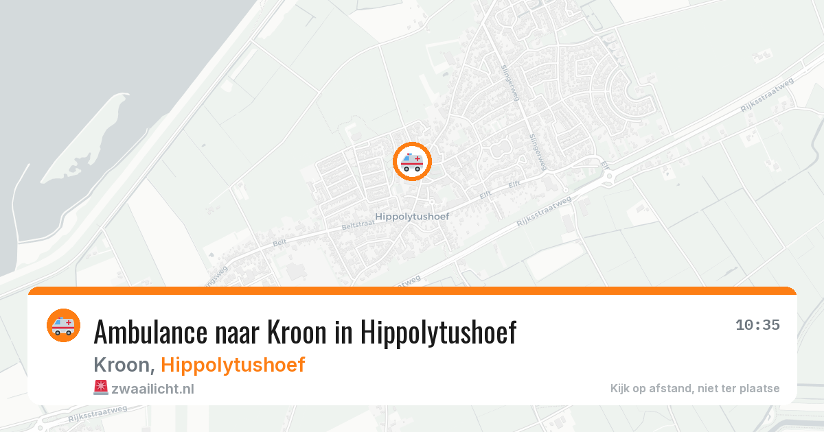 Ambulance naar Kroon in Hippolytushoef — 23 apr 2026