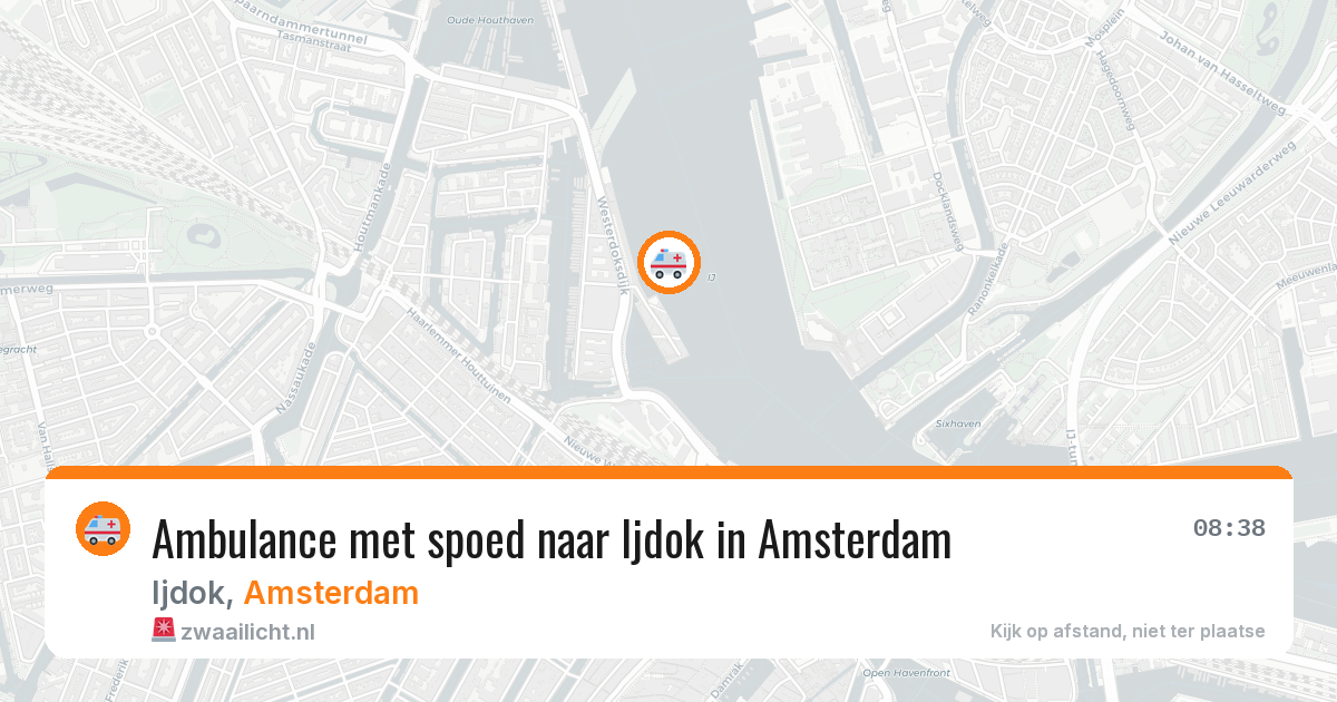 Ambulance met spoed naar Ijdok in Amsterdam — 24 jul 2026