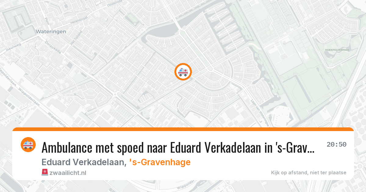 Ambulance met spoed naar Eduard Verkadelaan in 's-Gravenhage — 25 mei 2026