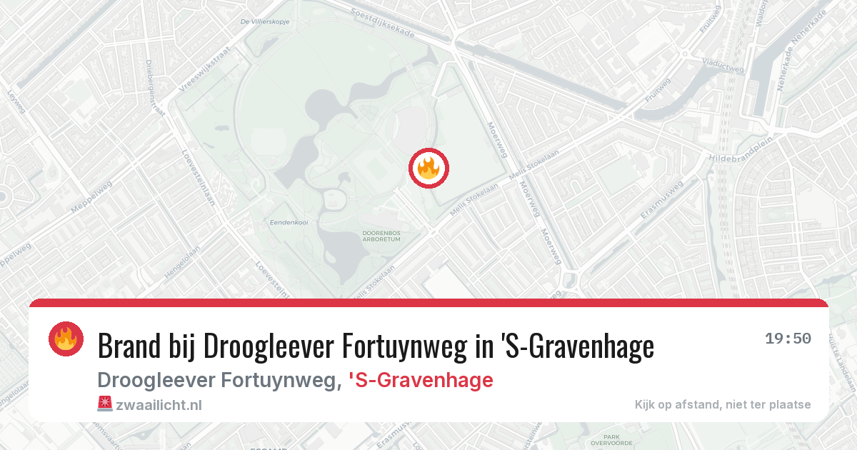 Brand bij Droogleever Fortuynweg in 'S-Gravenhage — 25 mrt 2026