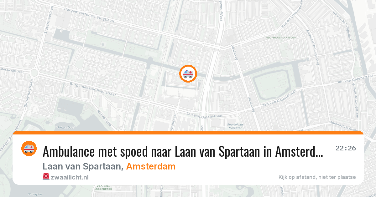 Ambulance met spoed naar Laan van Spartaan in Amsterdam — 21 mei 2026