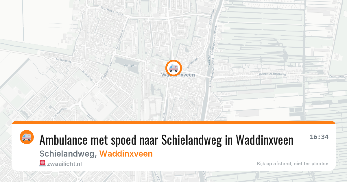 Ambulance met spoed naar Schielandweg in Waddinxveen — 28 jul 2026