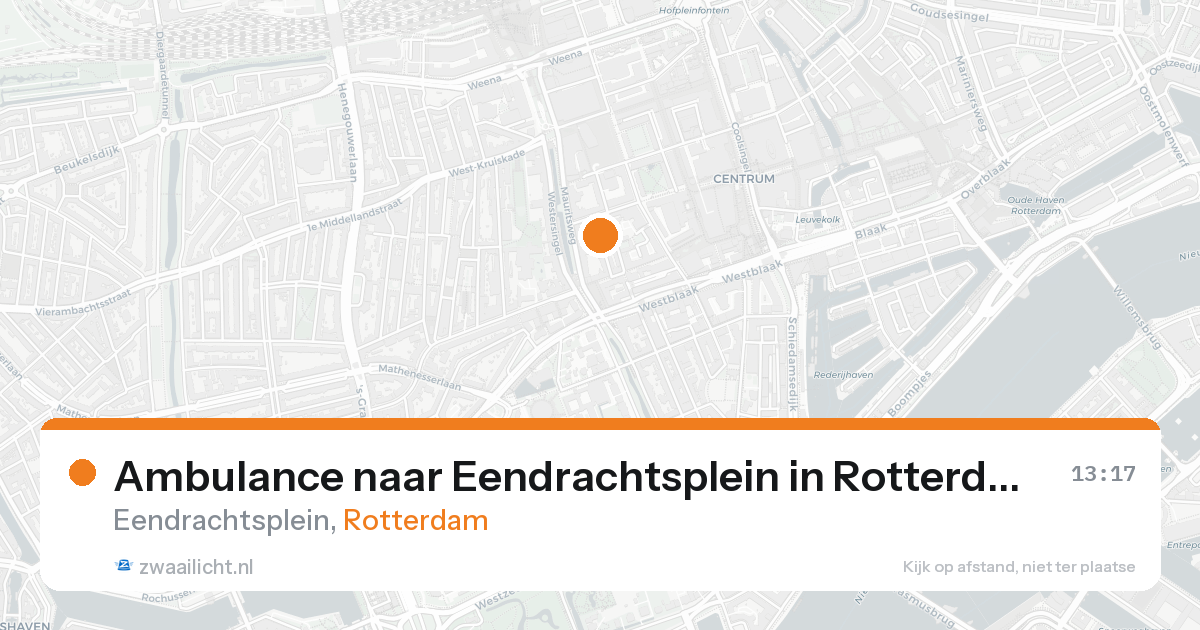 Ambulance naar Eendrachtsplein in Rotterdam — 31 jan 2026