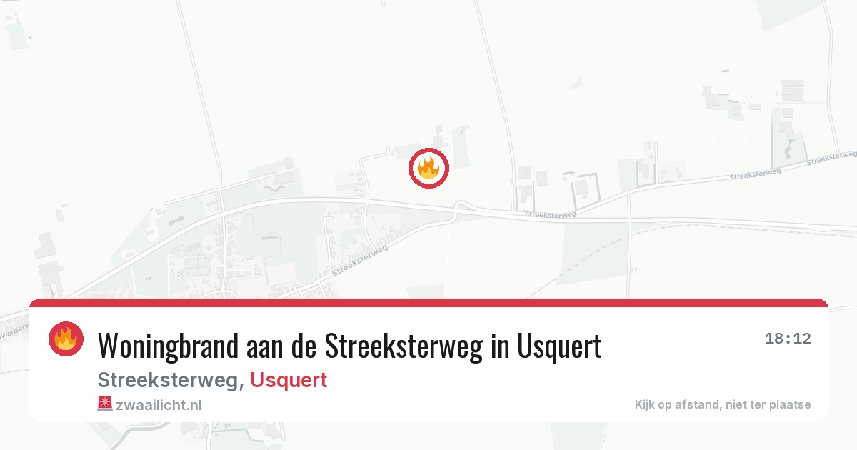 Woningbrand aan de Streeksterweg in Usquert — 7 apr 2026
