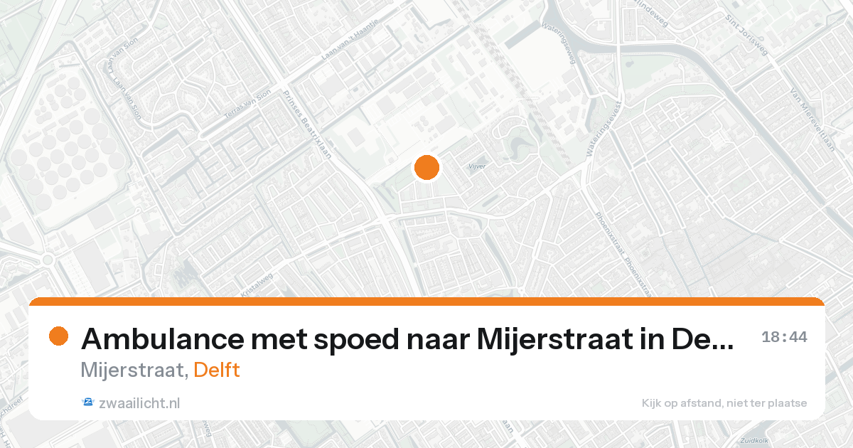 Ambulance met spoed naar Mijerstraat in Delft — 31 jan 2026