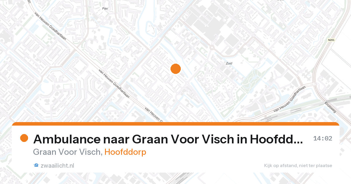 Ambulance naar Graan Voor Visch in Hoofddorp — 28 aug 2026