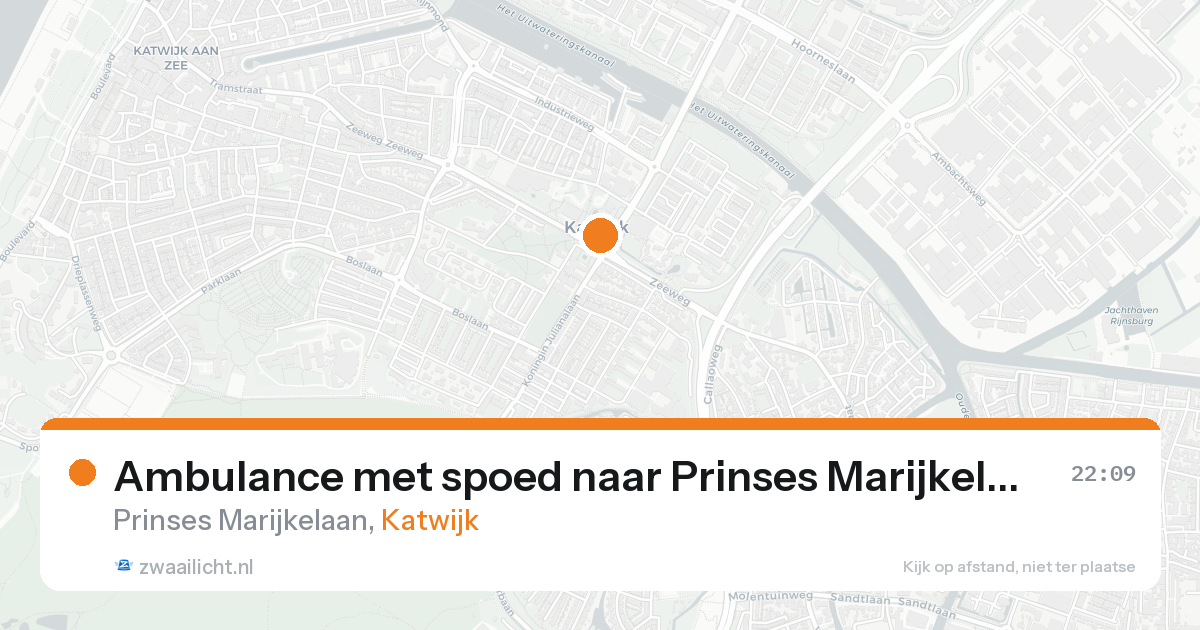 Ambulance met spoed naar Prinses Marijkelaan in Katwijk — 20 aug 2026