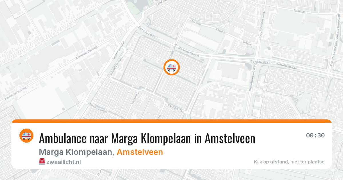 Ambulance naar Marga Klompelaan in Amstelveen — 28 jun 2026
