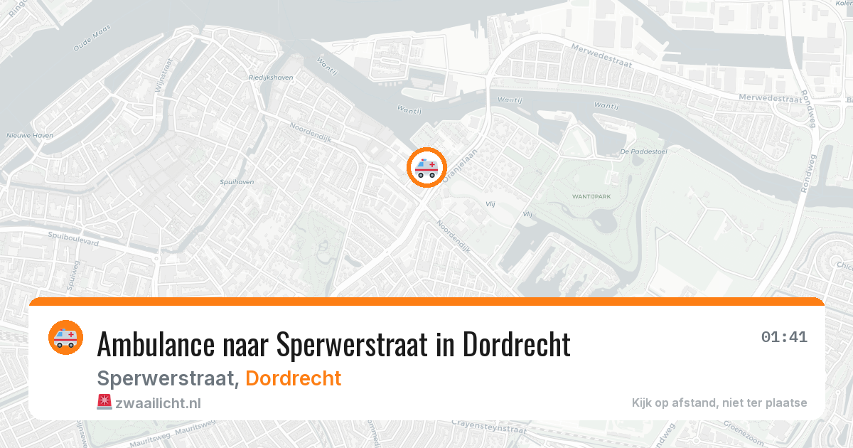 Ambulance naar Sperwerstraat in Dordrecht — 23 mei 2026