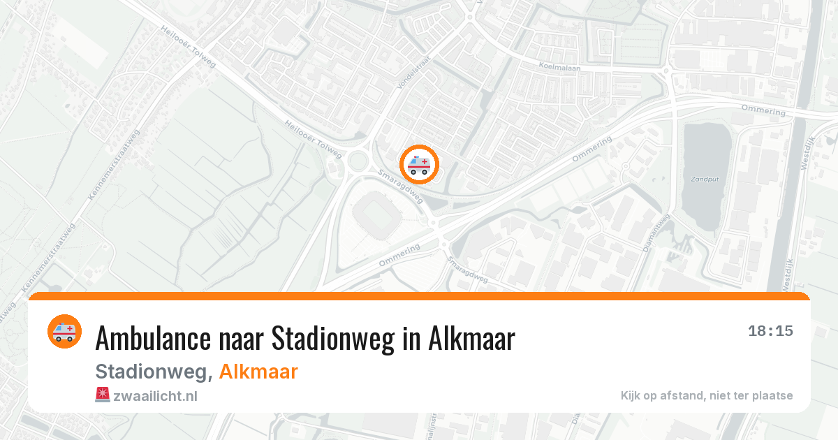 Ambulance naar Stadionweg in Alkmaar — 18 mei 2026