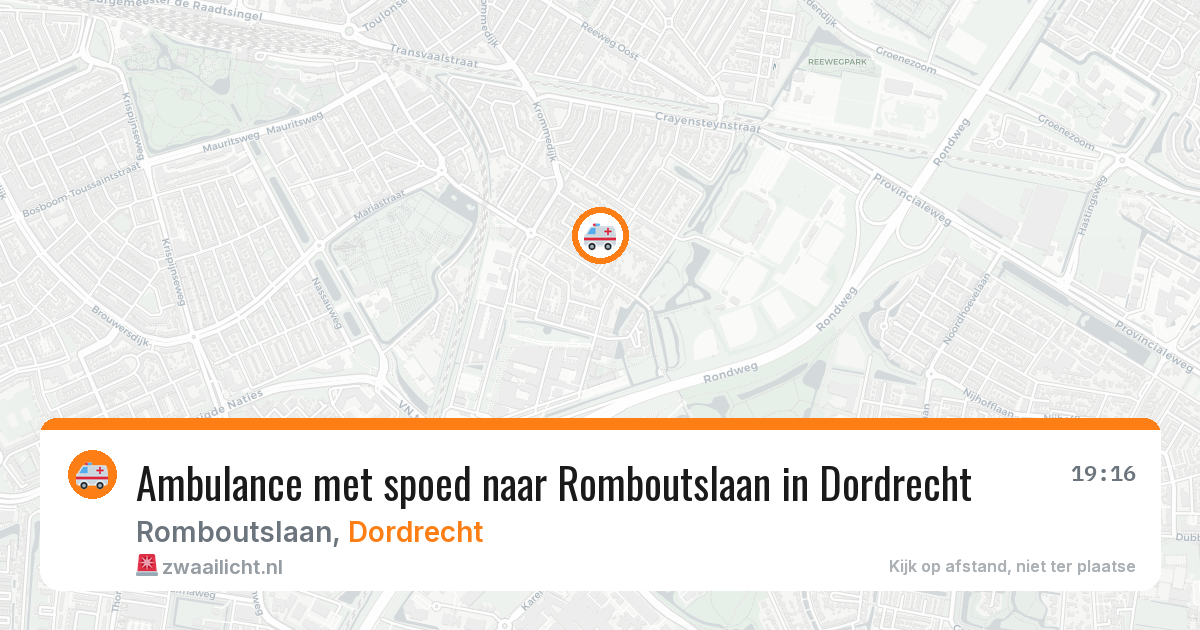 Ambulance met spoed naar Romboutslaan in Dordrecht — 10 apr 2026