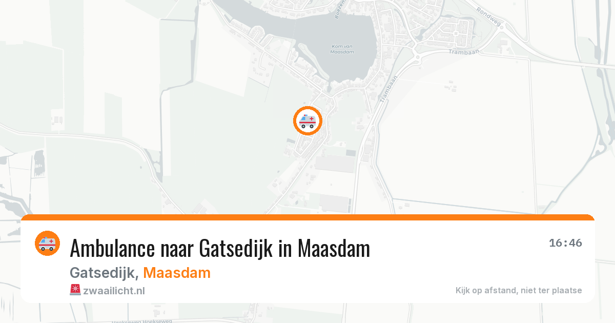 Ambulance naar Gatsedijk in Maasdam — 26 mrt 2026