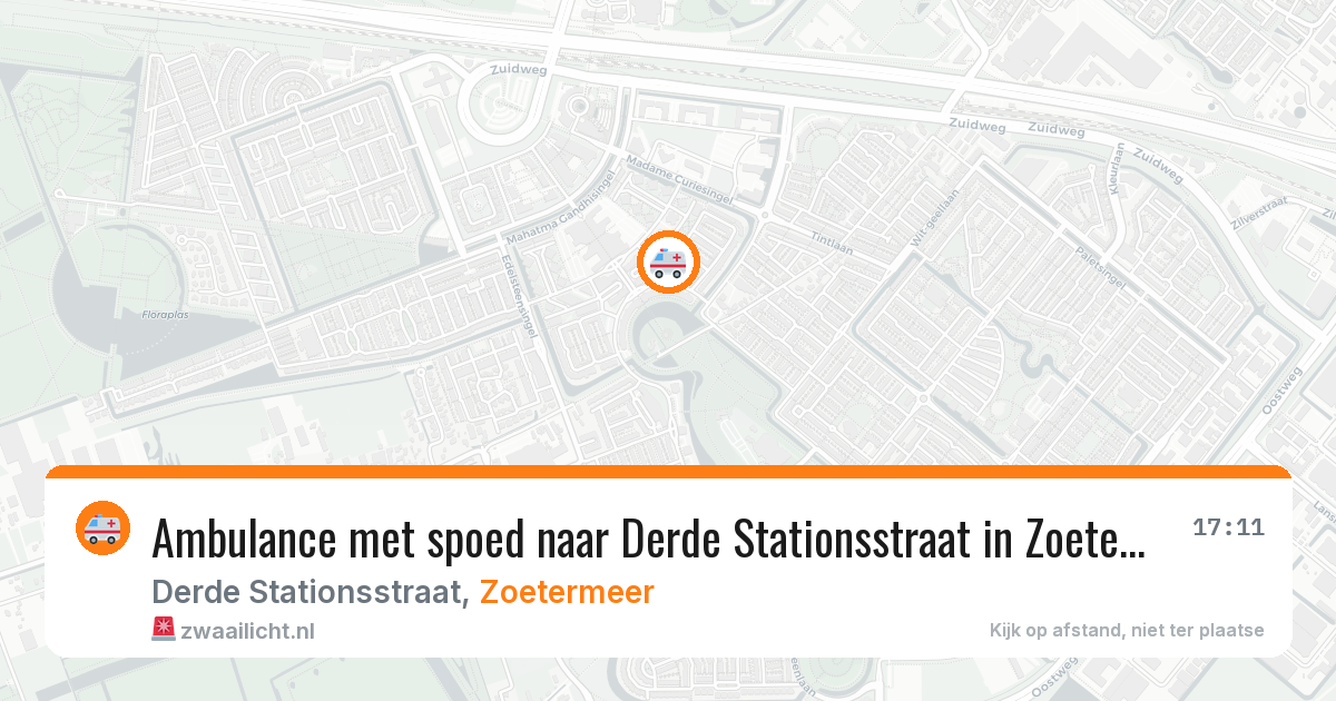 Ambulance met spoed naar Derde Stationsstraat in Zoetermeer — 30 mei 2026