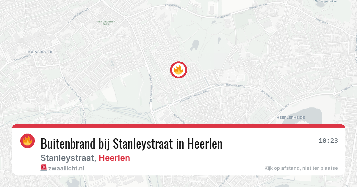 Buitenbrand bij Stanleystraat in Heerlen — 8 jul 2026