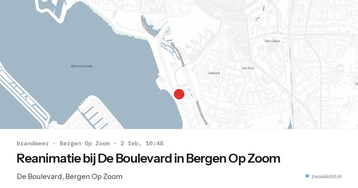 Reanimatie bij De Boulevard in Bergen Op Zoom — 2 feb 2026