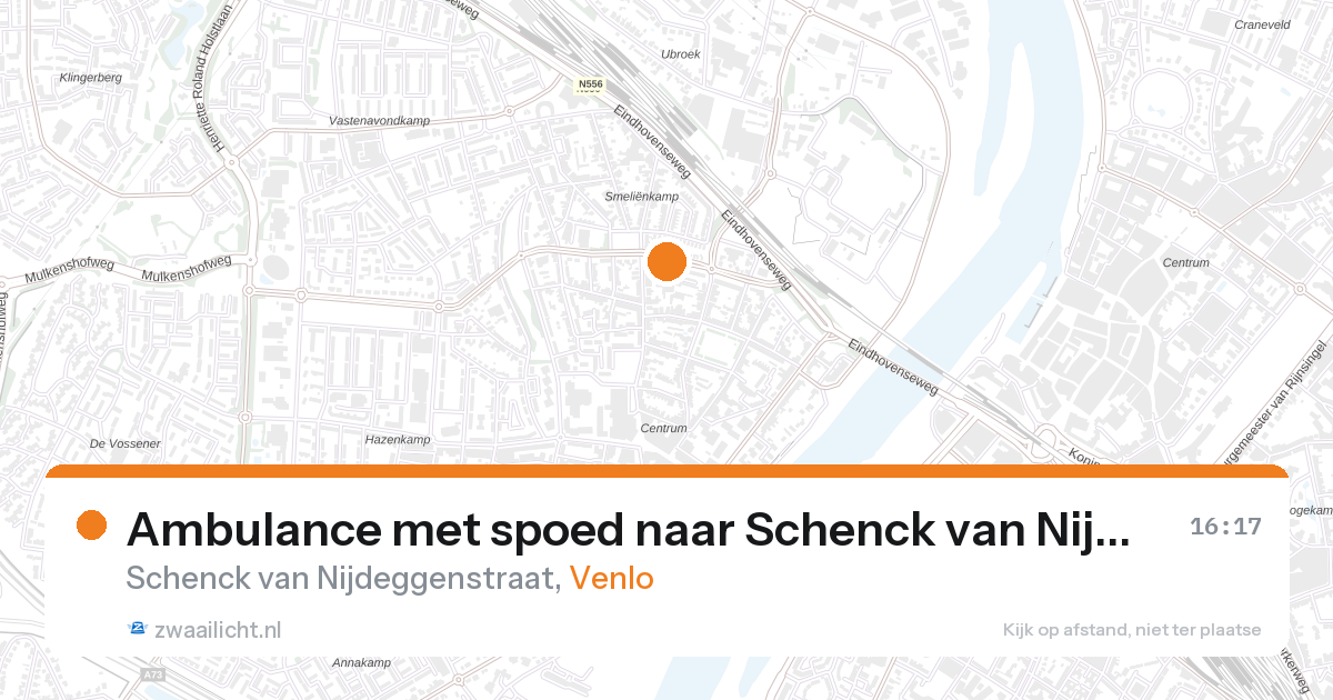 Ambulance met spoed naar Schenck van Nijdeggenstraat in Venlo — 12 aug 2026