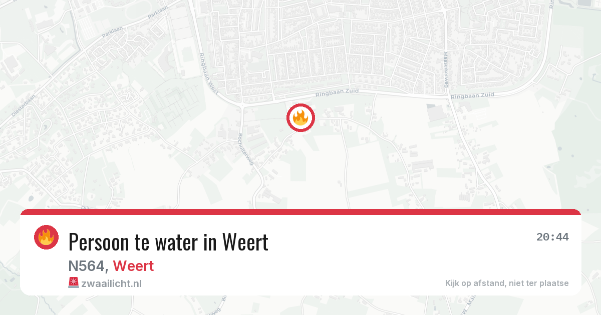 Persoon te water in Weert — 7 aug 2026