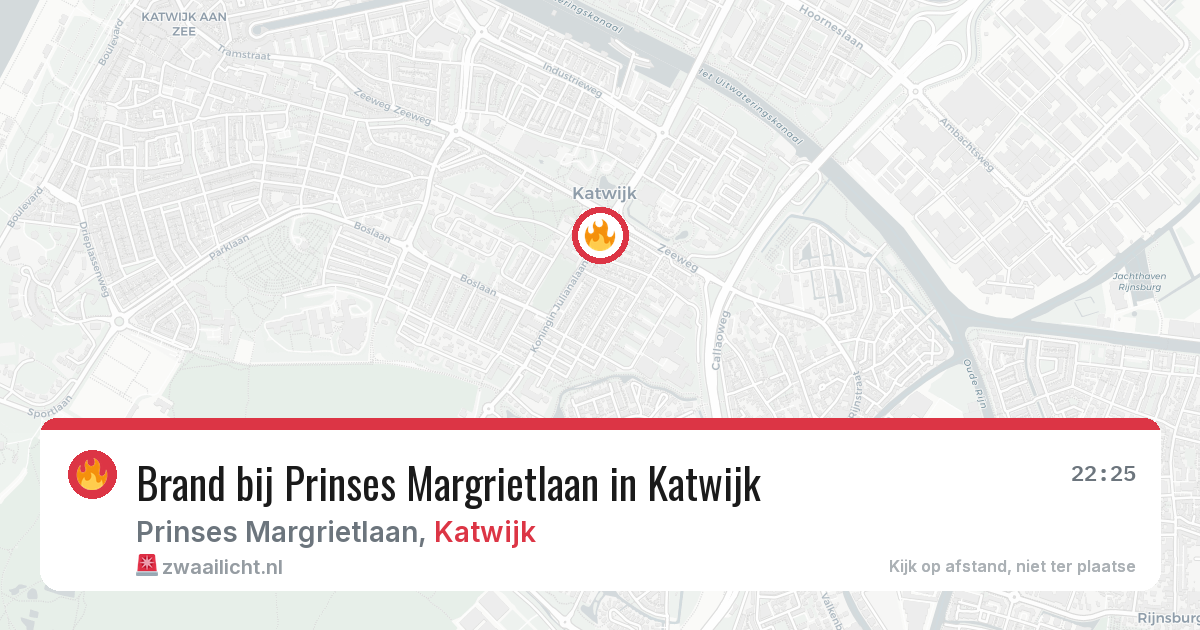 Brand bij Prinses Margrietlaan in Katwijk — 29 jul 2026
